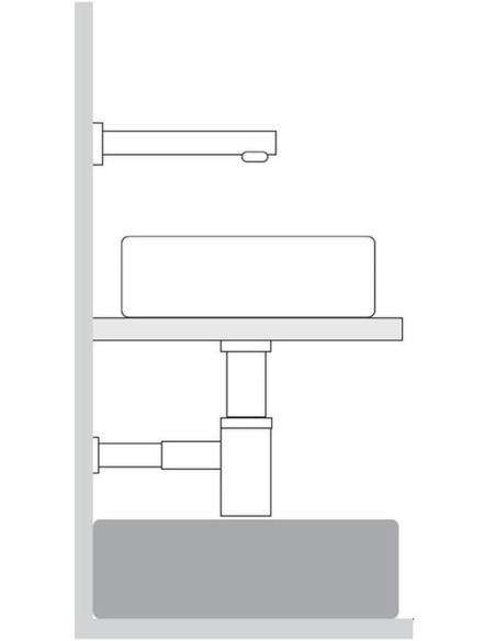 TRES Compl Griferia Syfon teleskopowy do umywalki 13463410