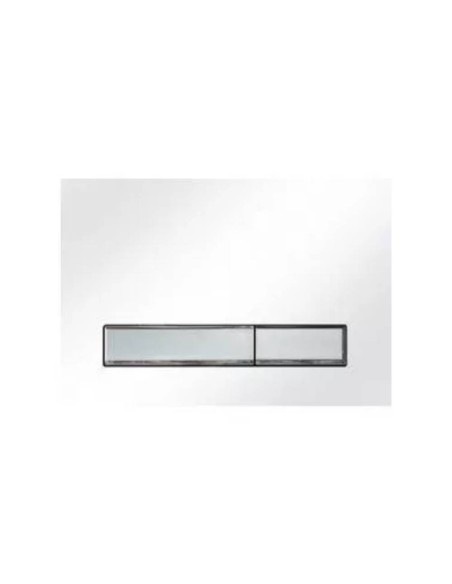 KKPOL Przycisk spłukujący M08 szklany biały/chrom B061201025