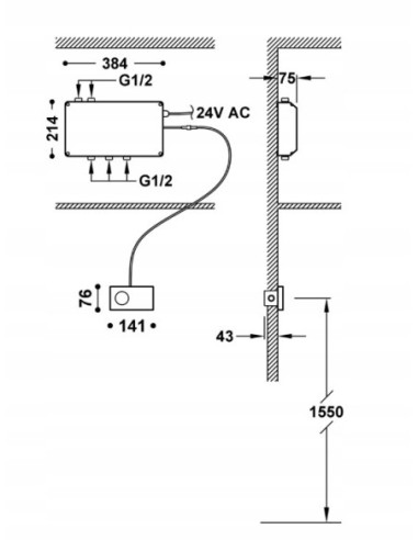 TRES Shower Technology Elektroniczny sterownik termostatyczny 49288398