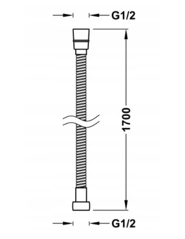Wąż prysznicowy Tres 1-1 m 913483080