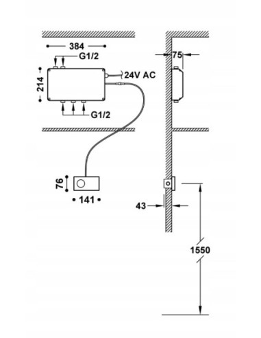 TRES Shower Technology Elektroniczny sterownik termostatyczny 49288399