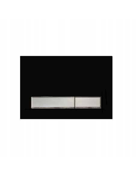 KKPOL Przycisk spłukujący M08 szklany czarny/chrom B061201026