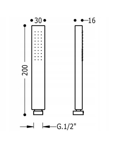 Słuchawka prysznicowa Tres Class srebrna 29963108