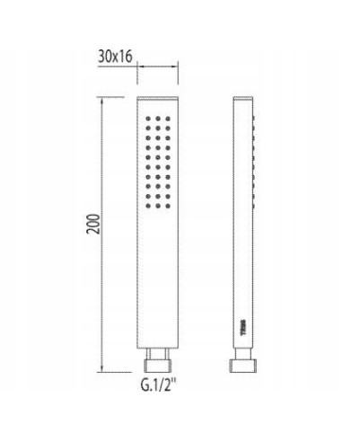 Słuchawka prysznicowa Tres Class srebrna 29963108