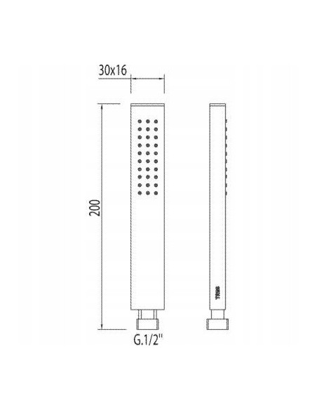 Słuchawka prysznicowa Tres Class srebrna 29963108