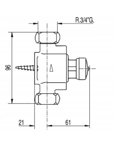 TRES Colectividades Bateria czasowa naścienna 1-drożna prysznicowa 112167
