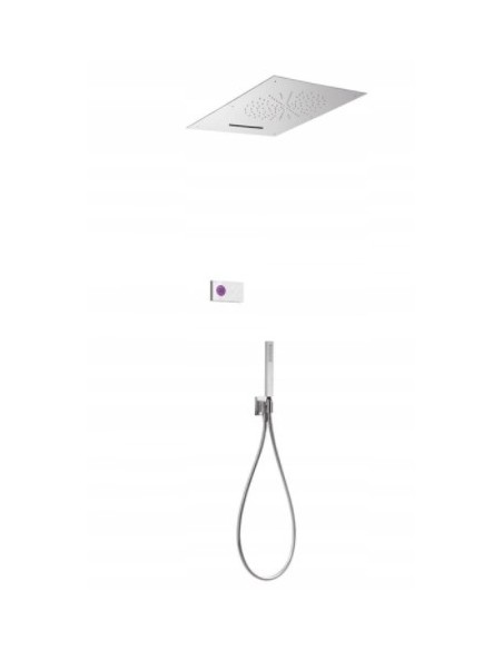 Bateria natryskowa podtynkowa Tres elektroniczna srebrny 9286304