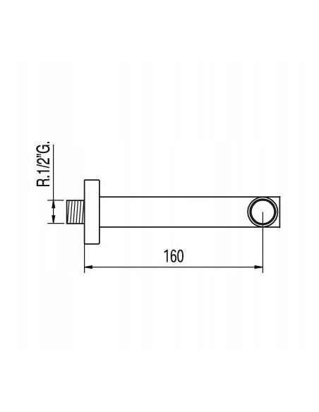 Wylewka wannowa Tres 1/2 cala L 16117002