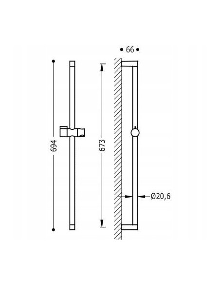 Zestaw prysznicowy natynkowy Tres Fashion 03463706