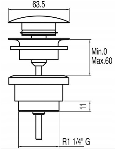 TRES Odpływ umywalkowy SIMPLE-RAPID 161840