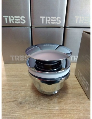 Tres korek umywalkowy bez przelewu klik-klak okrągły chrom 13454010