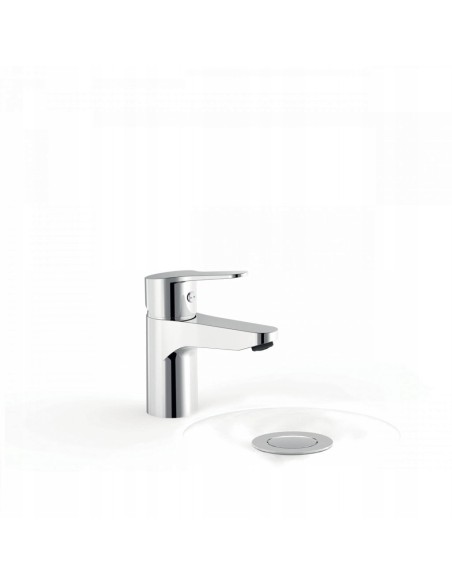 Bateria umywalkowa stojąca Tres srebrny 21510303D