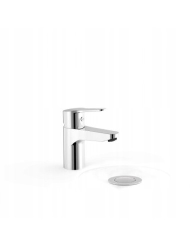 Bateria umywalkowa stojąca Tres srebrny 21510410D