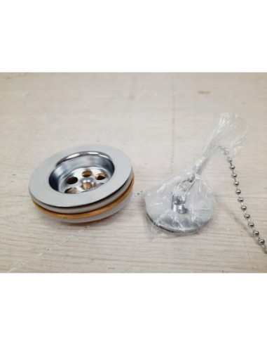 Korek bez przelewu z sitkiem okrągły Tres srebrny 13463910