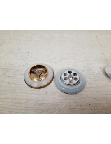 Korek bez przelewu z sitkiem okrągły Tres srebrny 13463910