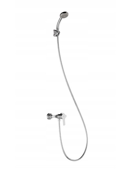 Bateria prysznicowa ścienna Tres BASE srebrny 21516710