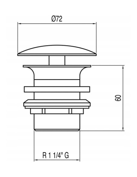 TRES Odpływ umywalkowy (cały czas otwarty)13424010