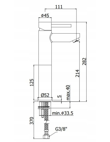 Bateria umywalkowa stojąca Paffoni PF srebrny 186217