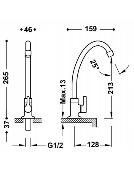 Bateria kuchenna stojąca TRES Base srebrny 21530601