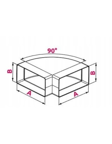 Awenta Kolano poziome 55x110 90° KP55-24/90