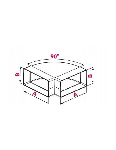 Awenta Kolano poziome 55x110 90° KP55-24/90