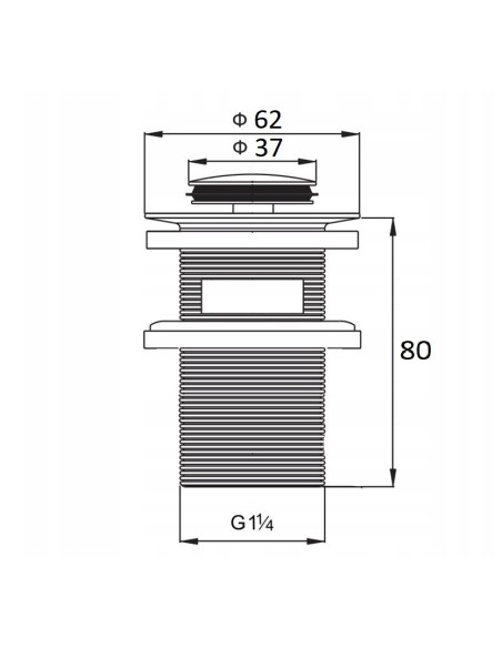 Korek z przelewem klik-klak okrągły Tres srebrny 13454190