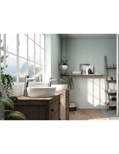 Bateria umywalkowa stojąca Tres Canigo srebrny 21720301