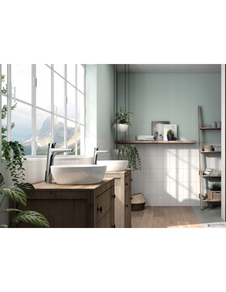 Bateria umywalkowa stojąca Tres Canigo srebrny 21720301