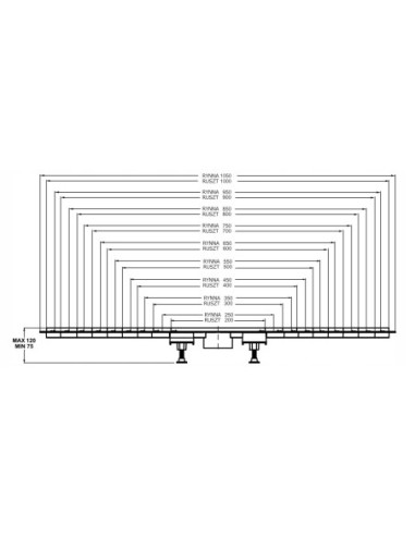 Odpływ liniowy Bonomini CANALISSIMA DoubleFace 80 cm 6825KX80S