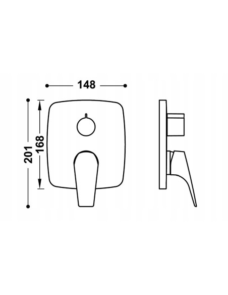 Bateria prysznicowa TRES Canigó srebrny 21728110
