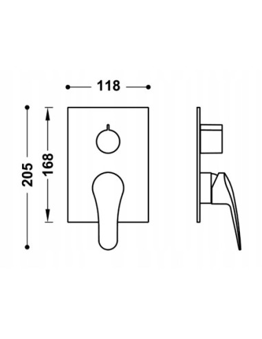 Bateria prysznicowa TRES Base Plus srebrny 21628110