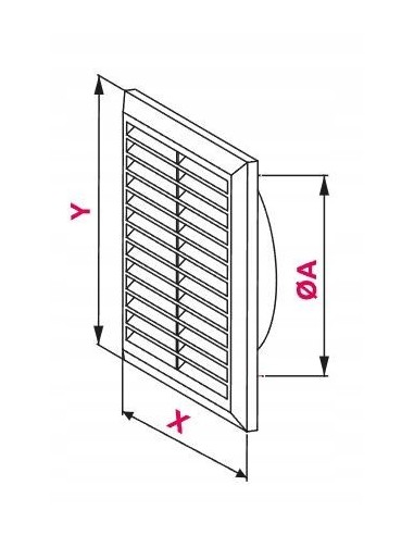 Awenta Kratka wentylacyjna Classic 17X17 FI100 T61