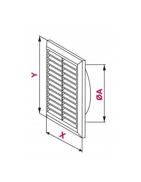 Awenta Kratka wentylacyjna Classic 17X17 FI100 T61