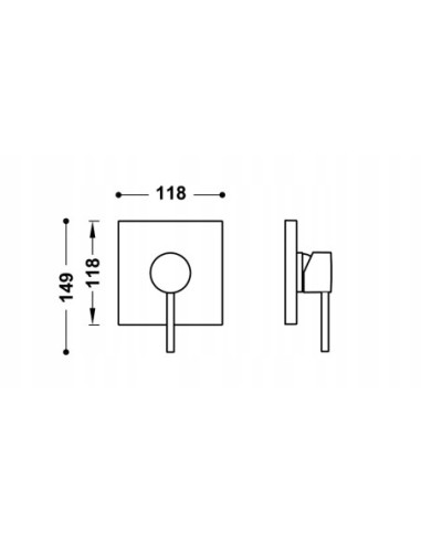 Bateria prysznicowa TRES Max srebrny 6227810