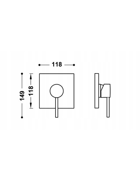 Bateria prysznicowa TRES Max srebrny 6227810
