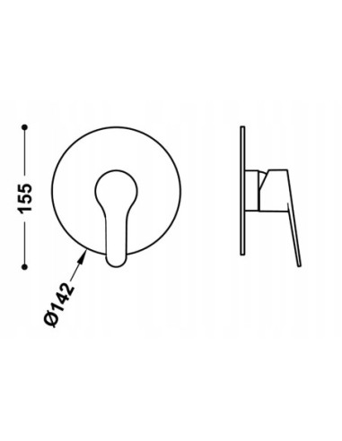 Bateria prysznicowa TRES Base srebrny 21527810