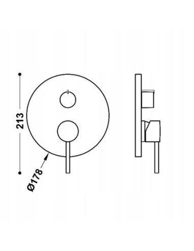 Bateria umywalkowa podtynkowa Tres czarny metaliczny 26228110KM