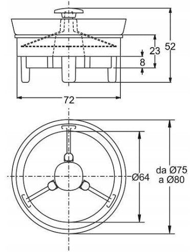Syfon brodzikowy Bonomini 80 mm