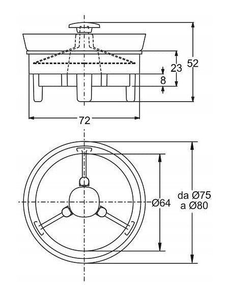 Syfon brodzikowy Bonomini 80 mm