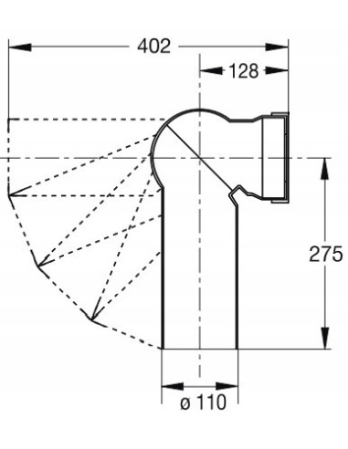 Kolano nastawne do WC 8210UN11B0
