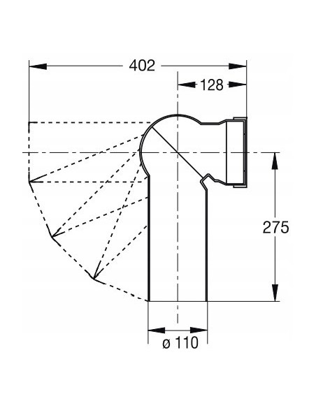 Kolano nastawne do WC 8210UN11B0