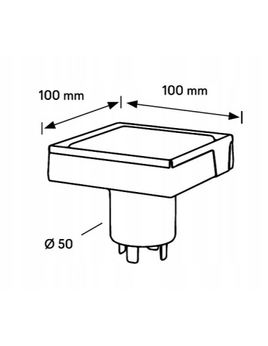 Odpływ podłogowy 10x10 cm Bonomini odejście 50 mm 6298MX10S7