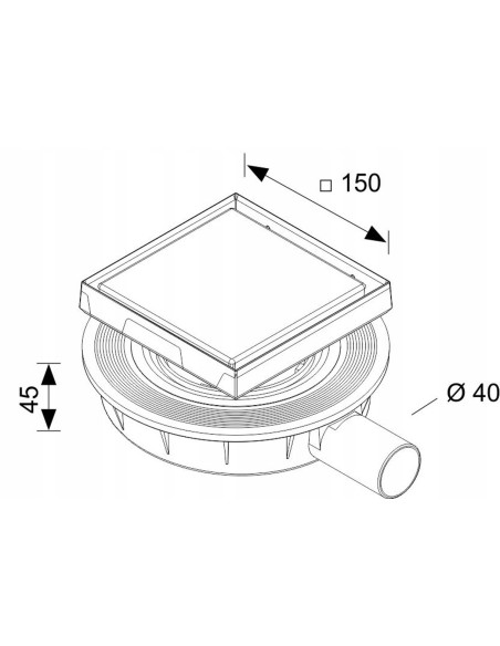 BONOMINI KRATKA ŚCIEKOWA 15X15 6315MX40S9