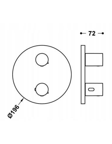 Bateria prysznicowa TRES Therm-Box złoty 26225001OR