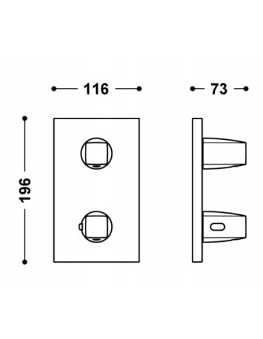 Bateria prysznicowa TRES Therm-Box srebrny 21125001