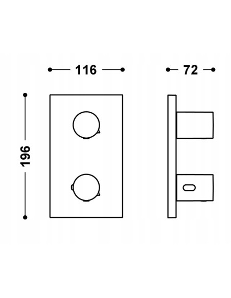 Bateria prysznicowa TRES Therm-Box srebrny 6225001