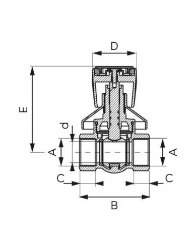 Ferro Zawór kulowy 3/4 podt., nakr-nakr, KFP2P