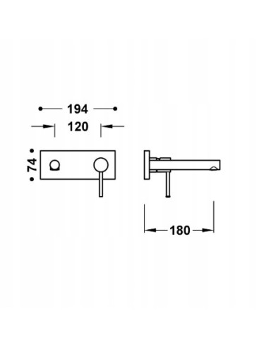 Bateria umywalkowa podtynkowa Tres Max-Tres srebrny 6230031