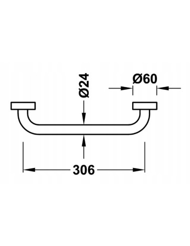 TRES Accesorios Banyo Uchwyt do wanny złoto 134184OR