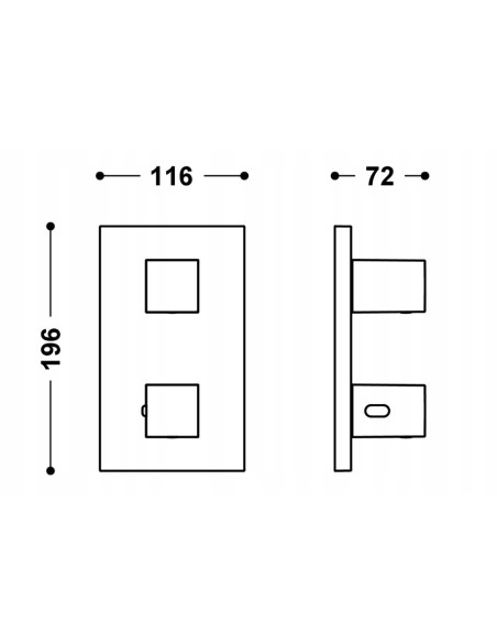 Bateria prysznicowa TRES Therm-Box złoty 00625001OR